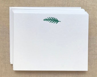 Flat Card Set with Letterpress Cedar Pine