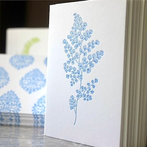 Blue Wildflower Letterpress Card Set