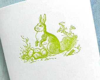 Easter Rabbit Letterpress Card Set