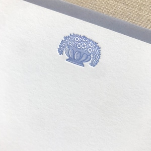 Flat Card Set with Letterpress Bouquet image 1