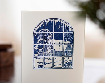 Snowy Night Letterpress Card Set