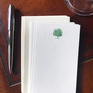Flat Card Set with Letterpress Tree (vertical)
