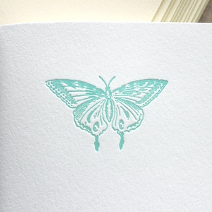 Letterpress Card Set with Butterfly