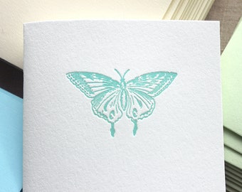 Letterpress Card Set with Butterfly