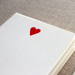 Flat Card Set with Letterpress Heart vertical image 2