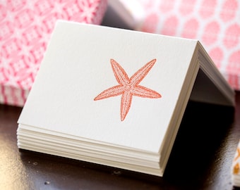 Starfish Letterpress Card Set