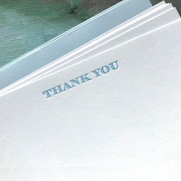 Letterpress Thank You Cards Etsy