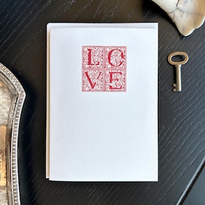 Love Letterpress Card set