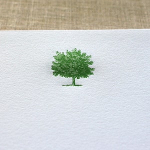 Cotton Writing Paper with Letterpress Tree