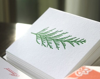 Cedar Pine Letterpress Card Set