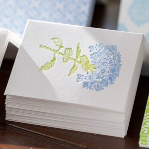 Hydrangea Letterpress Card Set