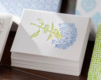 Hydrangea Letterpress Card Set