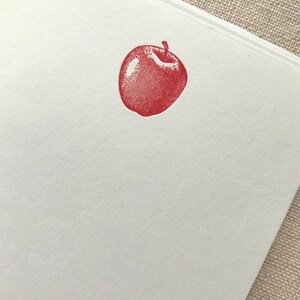 Letterpress Card Set with Apple image 3