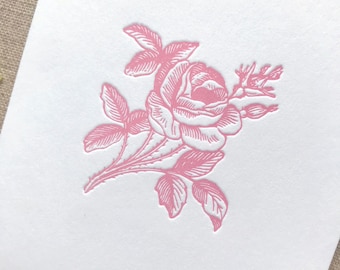 Rosa Rugosa Letterpress Card Set