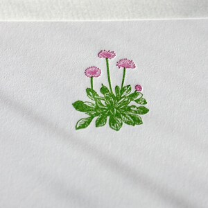 Flat Card Set with Letterpress Flowers vertical image 3