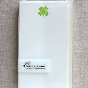 Flat Card Set with Letterpress 4-leaf Clover vertical image 3