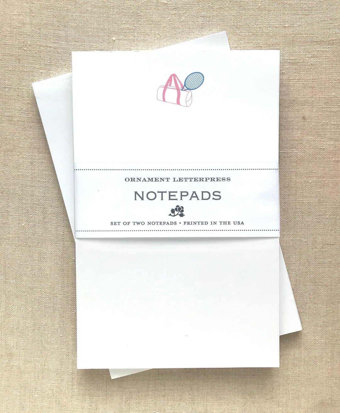 Set of Two Notepads Tennis Bag/tennis Racquets Etsy