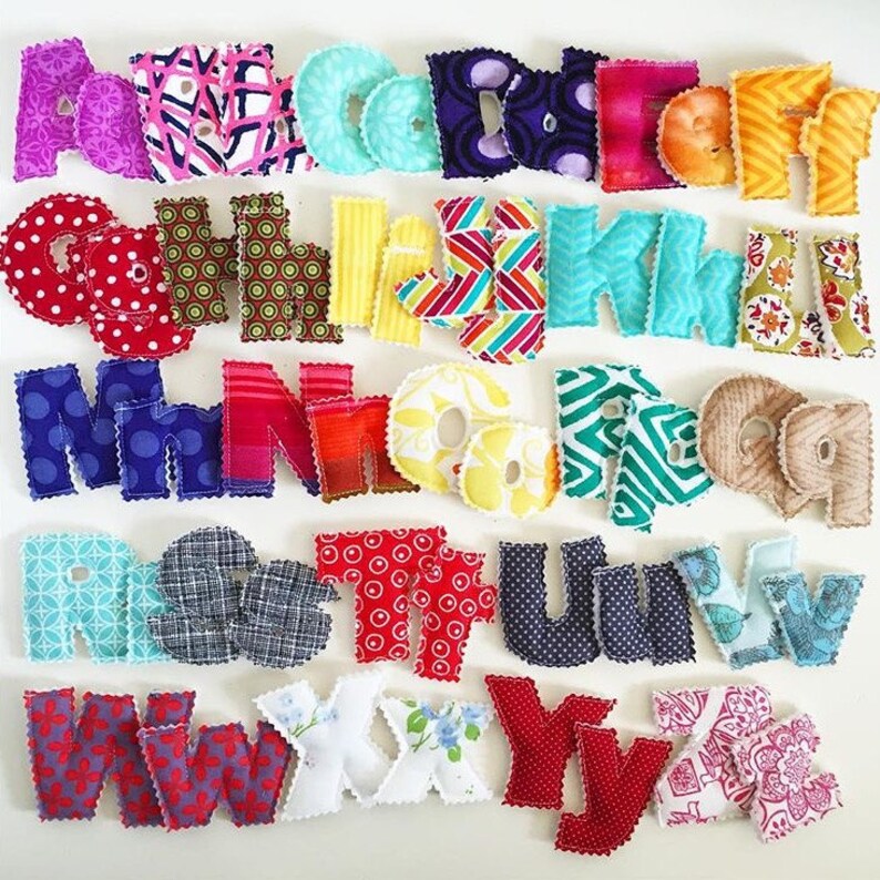 UNISEX Fabric Alphabet Letters for Learning Etsy