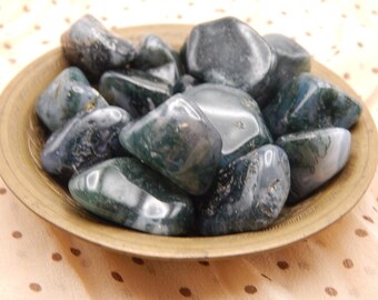 Piedra caída de ágata de musgo