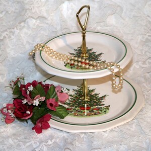 Pfaltzgraff Christmas Heritage ALL Original - 2 - Bandeja Tidbit de nivel - Barely Used