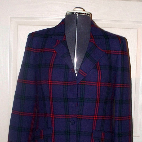 1980s PENDLETON Jacket - Size 7-8 - 100% Wool - Fully Lined - Blazer - Suit Jacket