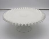 Fenton Silver Crest Large Pedestal Cake Plate - Excellent Condition - Made in USA