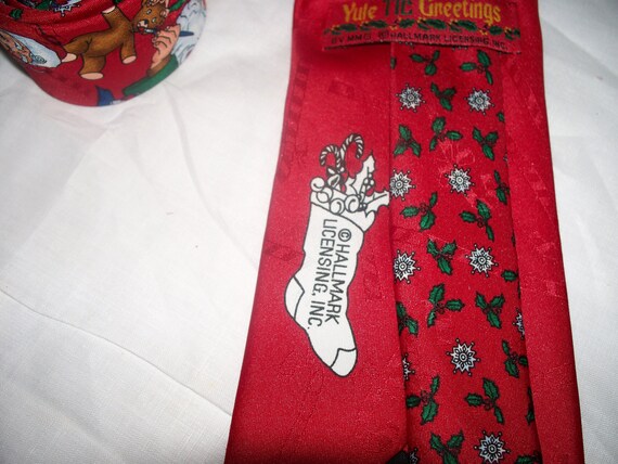1990s Yule Tie Greetings Men's Tie  - Christmas T… - image 4