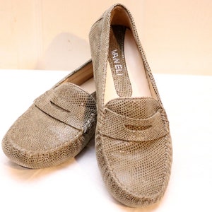 Van Eli Suede Leather Penny Loafers - Green/Gray Flats Size 7D