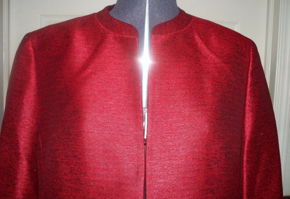 1990s KASPER Suit Jacket  - Vintage - Red - Size … - image 2