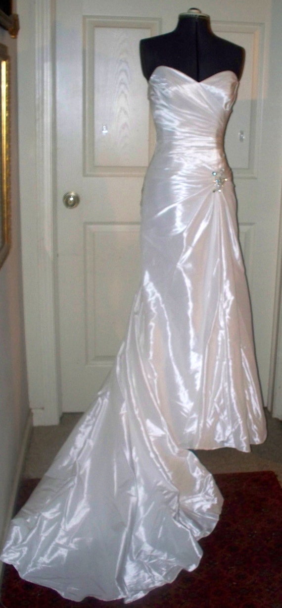 Maggie Sottero Wedding Dress Gown Column Dress With Train Etsy