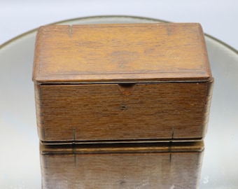 Boîte à casse-tête ancienne en bois pour machine à coudre Singer, vers 1889