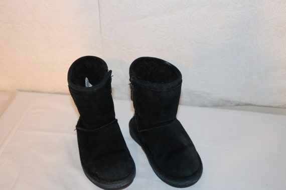 Toddler Bearpaw Black Suede Boots Ugg Etsy