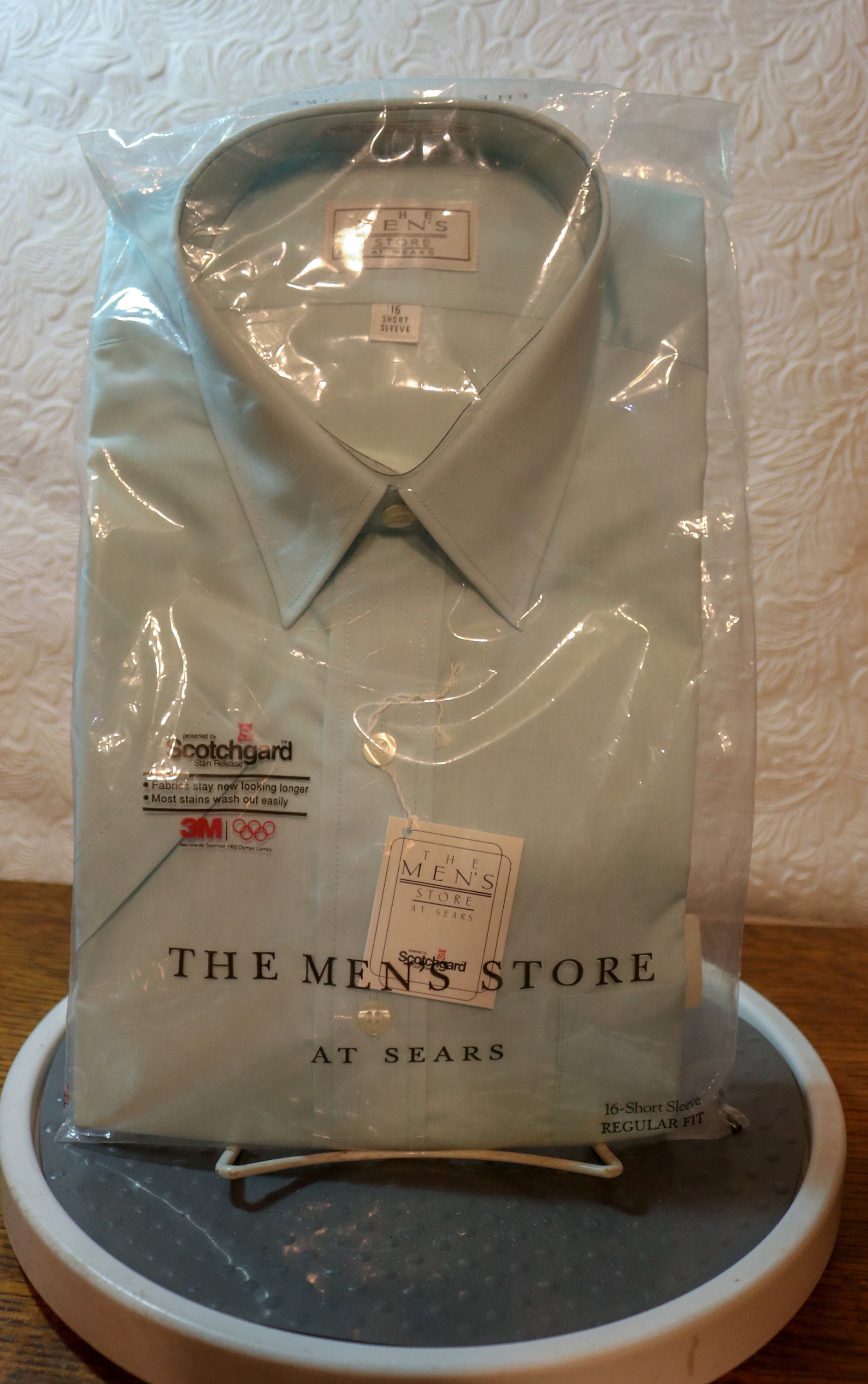 sears short sleeve dress shirts Vintage Sears Best Perma Prest Mens 16 the Comfort Shirt Windowpane Short  Sleeve
