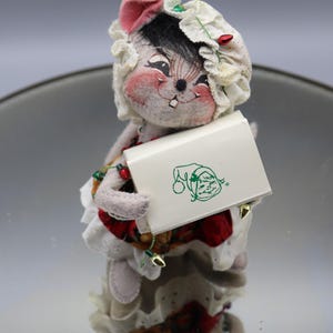Vintage 1998 ANNALEE Mouse with Box & Holiday Lights - Original Tag - Pre-Owned - Vintage Christmas