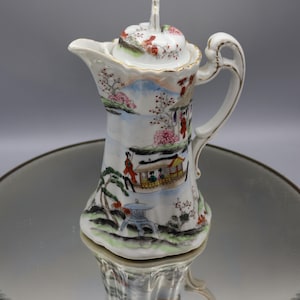 Vintage Asian Chocolate Pot - Made in Japan - Coffee Pot - Hand Painted