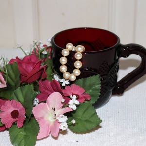 Avon 1876 Cape Cod Cup -  Ruby Red - Pressed Glass - Retired - No Saucer