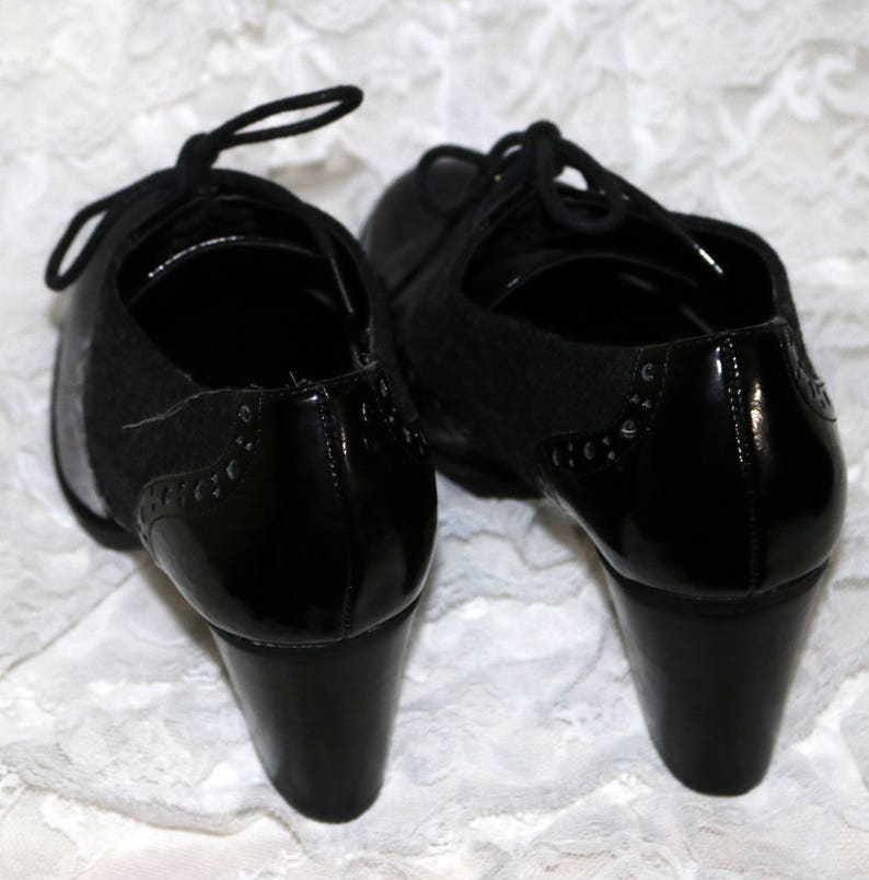 Block Heel Wool Size 6.5 Bandolino Oxfords Patent Leather Brogues