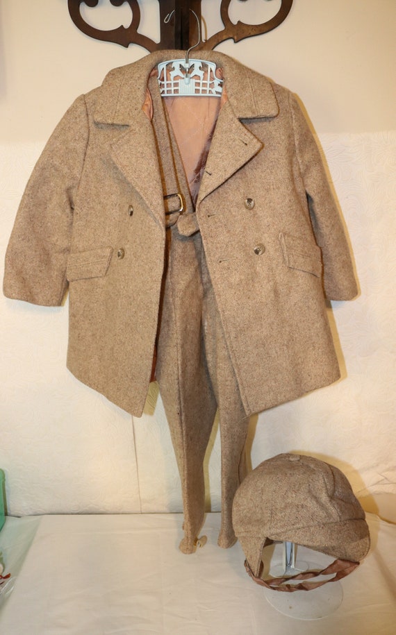 Jaren 1940 Jongens Outfit Winter kleding Kinderen Vintage Bruin