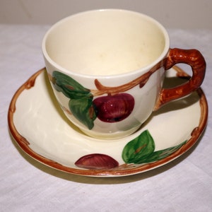 Vintage Franciscan Cup and Saucer -Dated 1957 - American Made - California Pottery