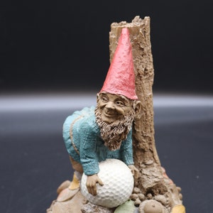 vintage Tom Clark Gnome - « Stymie » - Edition 66 - Daté 1994 - Figurine en résine de noix de pécan - Carte d’histoire non illustrée - Figurine dédicacée