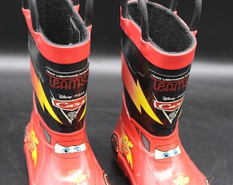 Kohl's "Lightening McQueen" Toddler Rain Boots - Toddler Size 4/5 - Little to No Wear