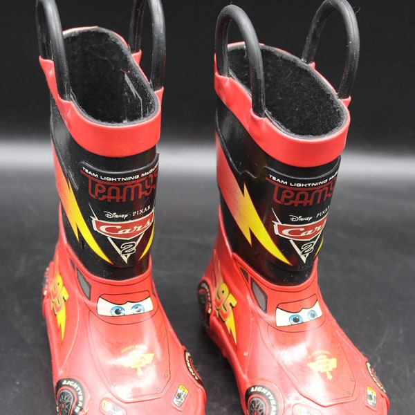 Kohl's « Lightening McQueen » Bottes de pluie pour tout-petits – Taille enfant 4/5 – Peu ou pas d'usure