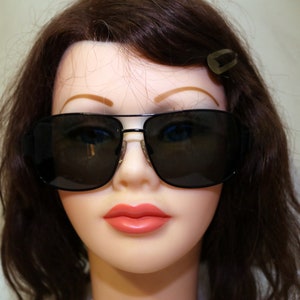 Dockers Sunglasses - S06861 LDP009 KHL - Gray Grey Lenses - Leather Print Frames - Polarized - 1990s
