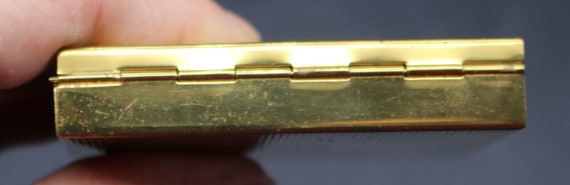 Vintage Art Deco Gold Powder Compact - No Powder … - image 3