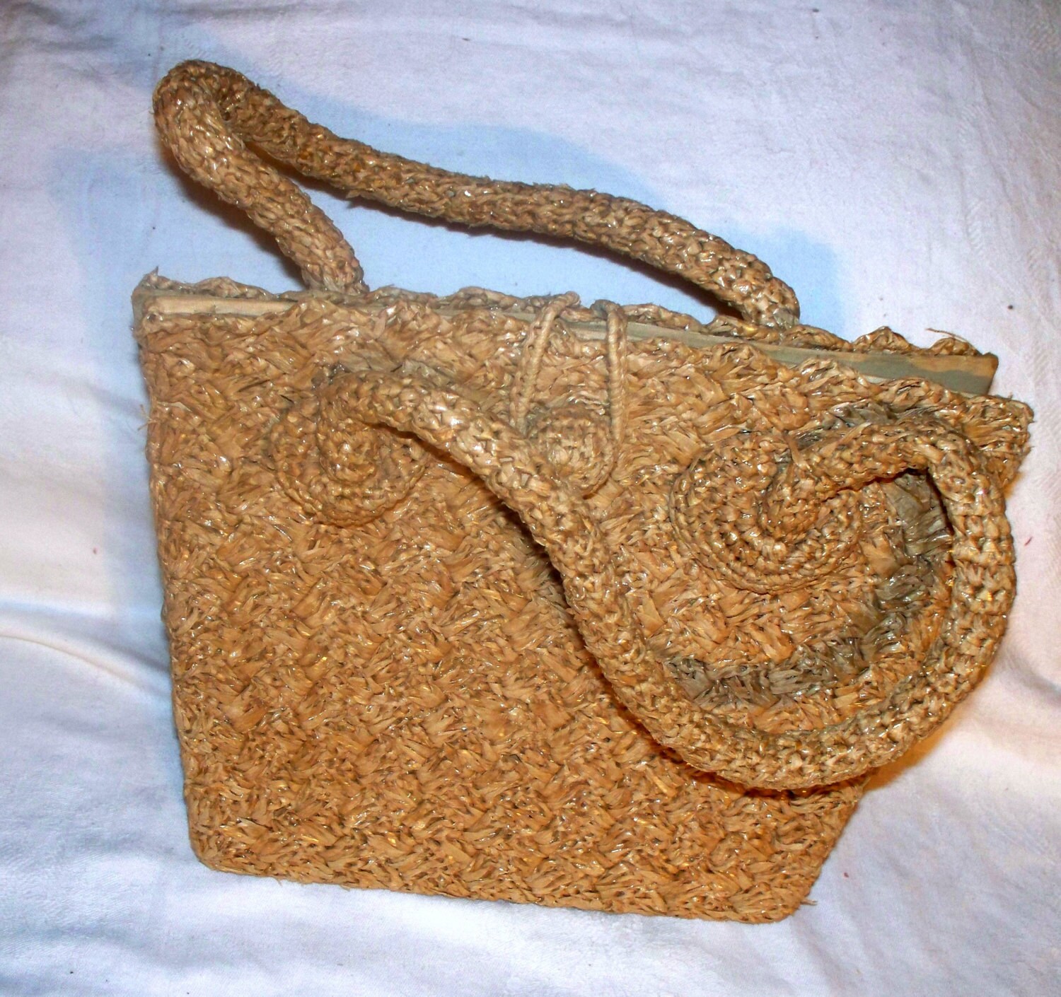 稀少☆50's Straw Bag 50年代 ストローハンドバッグ 稀少☆50's Straw Bag 50年代 ストローハンドバッグ バッグ