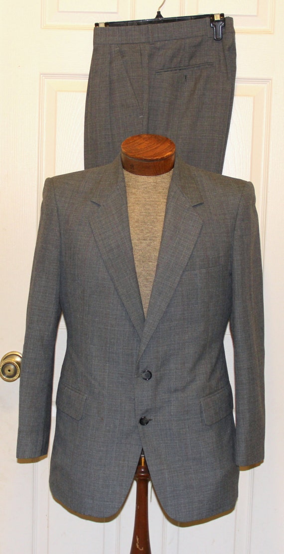 1960s Robert Kent Men's Suit  - Gray - Single Bre… - image 1