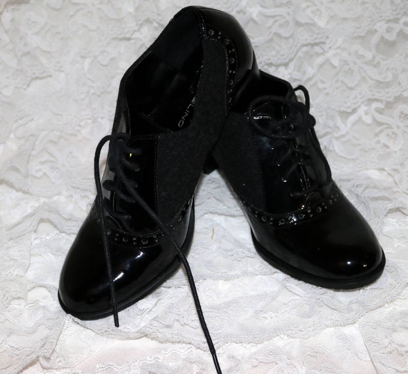 Block Heel Wool Size 6.5 Bandolino Oxfords Patent Leather Brogues