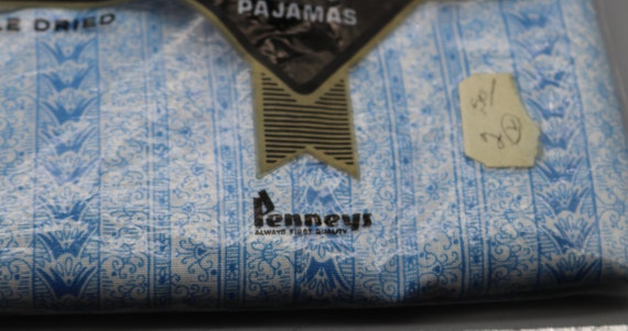 1970s Towncraft Men's Blue Print Pajamas - MIP - … - image 5
