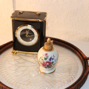 Vintage Zerstäuber Porzellan Parfümflasche - Vintage China - 1950er Jahre - Florales Design - Braucht neue Zerstäuberkugel