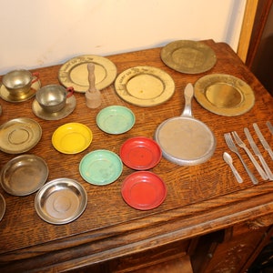 Juego de té infantil vintage de 27 piezas - Multicolor - Años 50 - Fabricado en EE. UU.